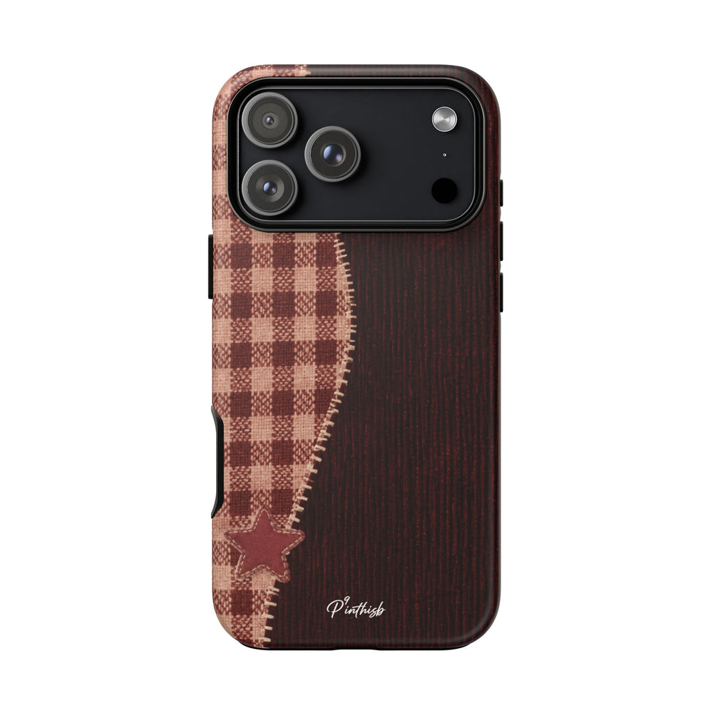 Rustic Plaid Stars Phone Case