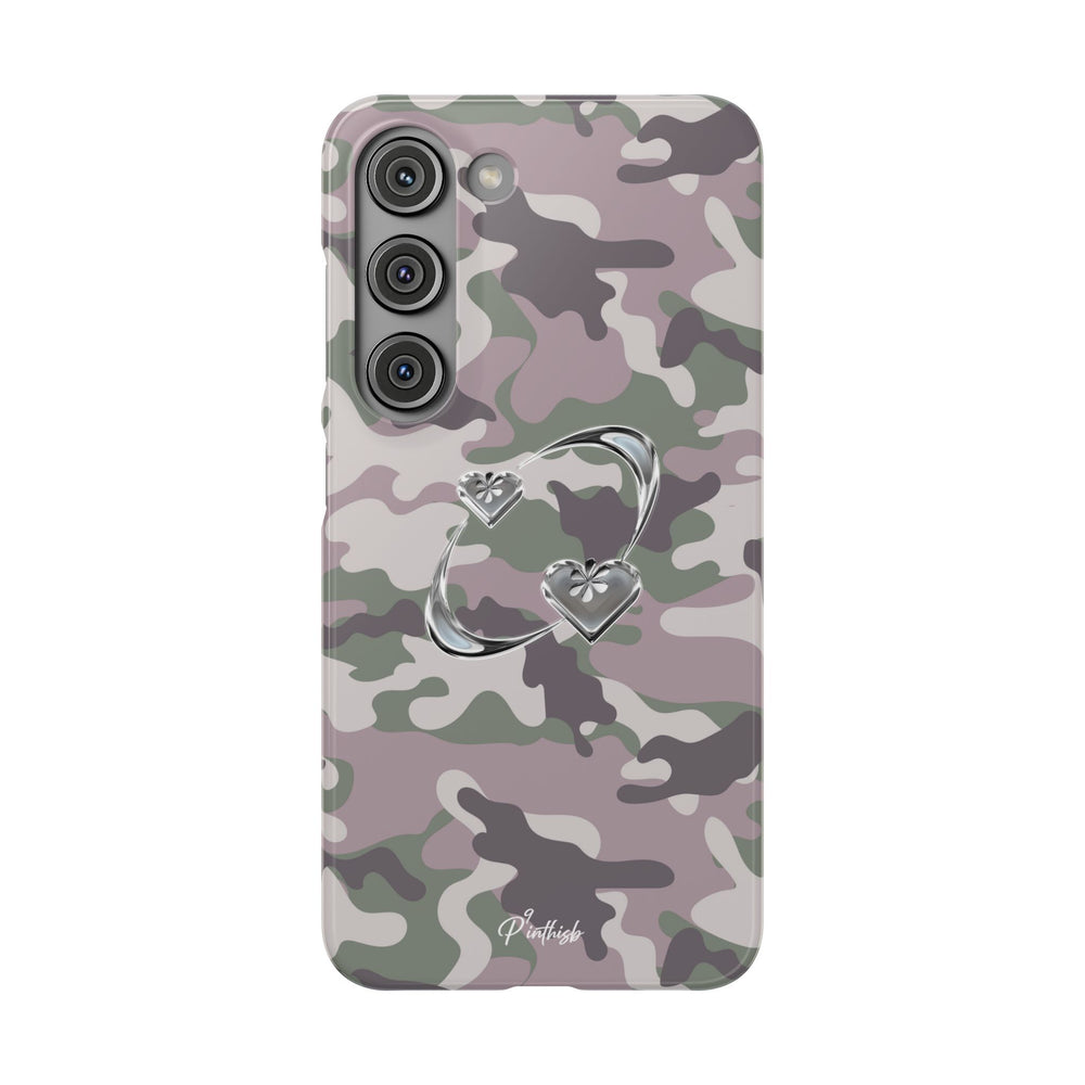 Camouflage Heart Snap Phone Case