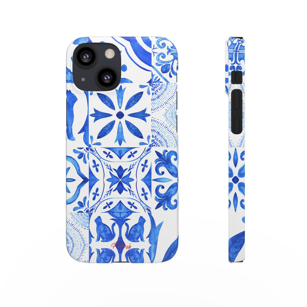 Blue Tile Pattern Snap Phone Case