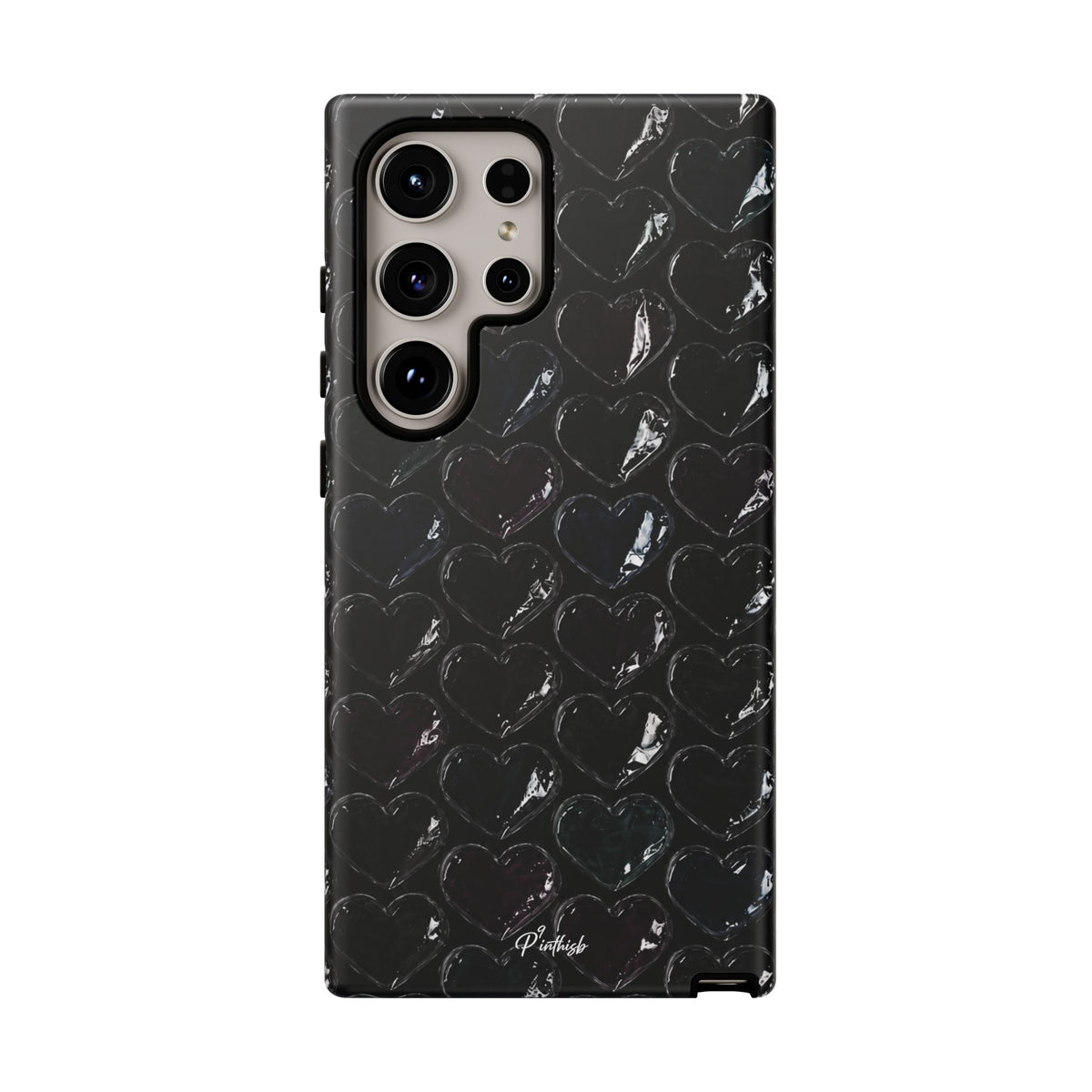 Black Pop Hearts Tough Case