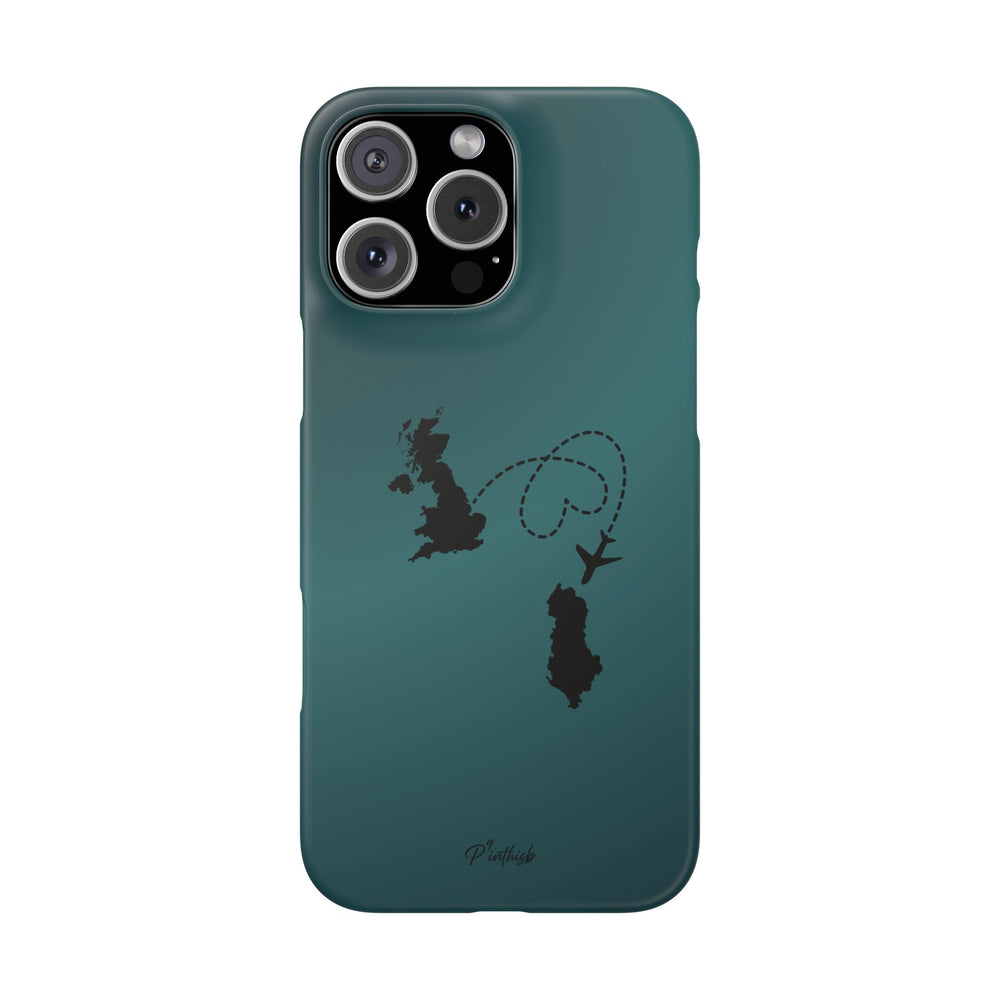 Copy of UK to Albania Pink Snap Phone Case