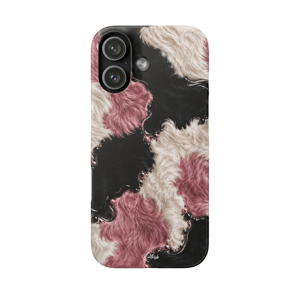 Cow Print Swirl Snap Case