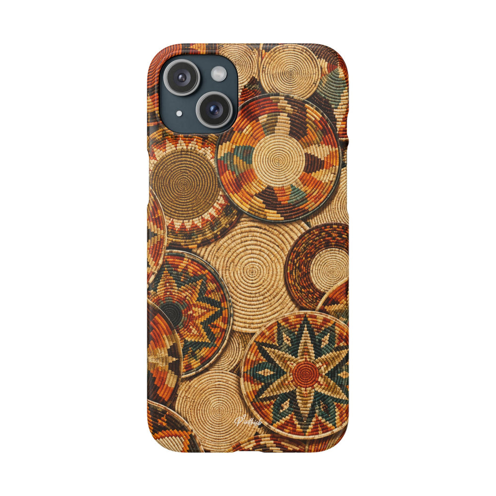 Bohemian Woven Basket Pattern Snap Case