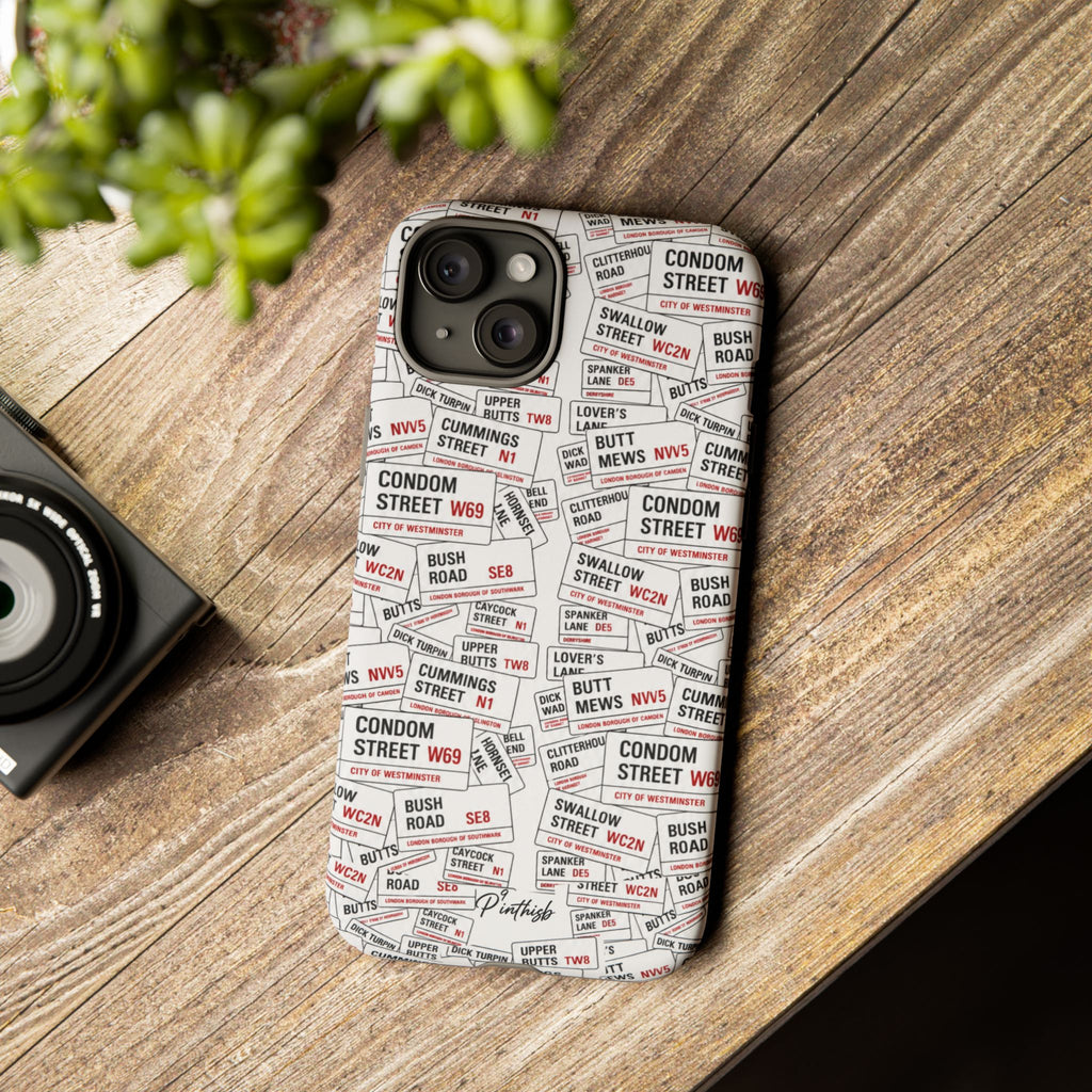 Cheeky London Street Signs Phone Case