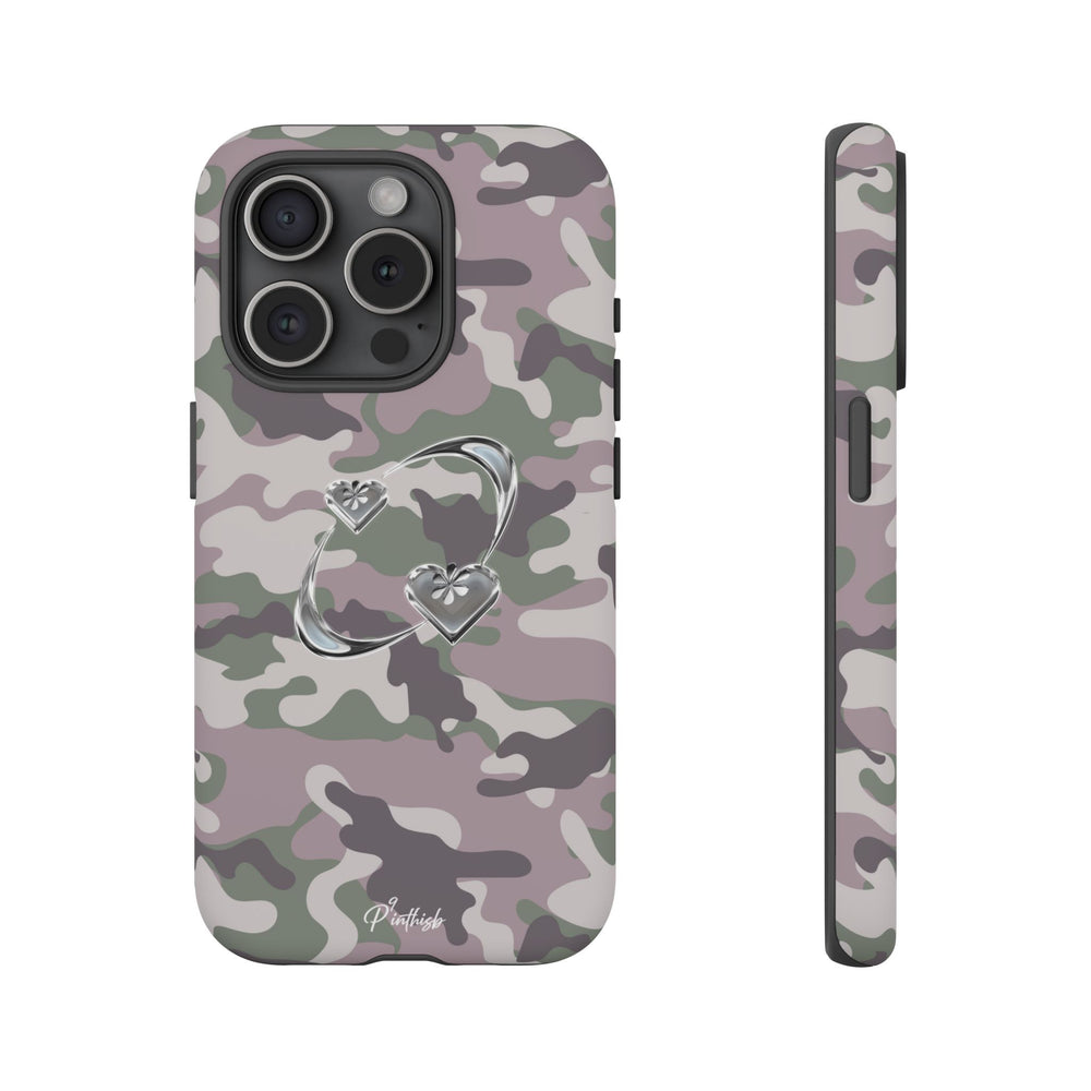 Camouflage Heart Tough Phone Case