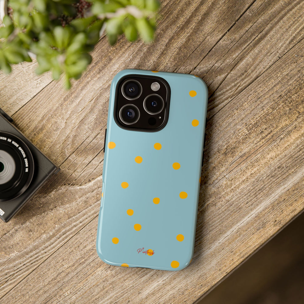 Blue & Yellow Polka Dot Tough Phone Case