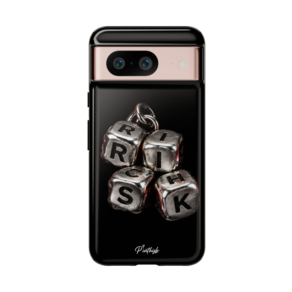 Metallic Dice 'RISK' Phone Case