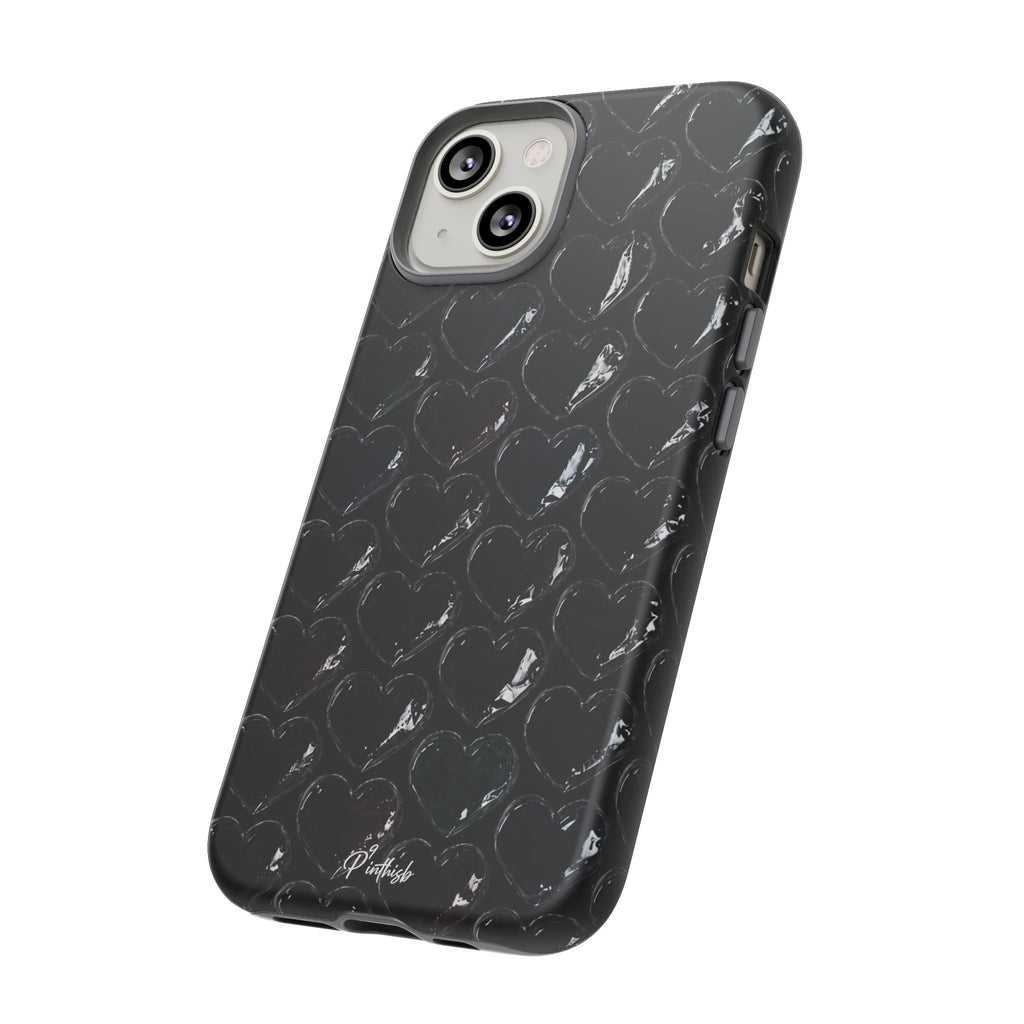 Black Pop Hearts Tough Case