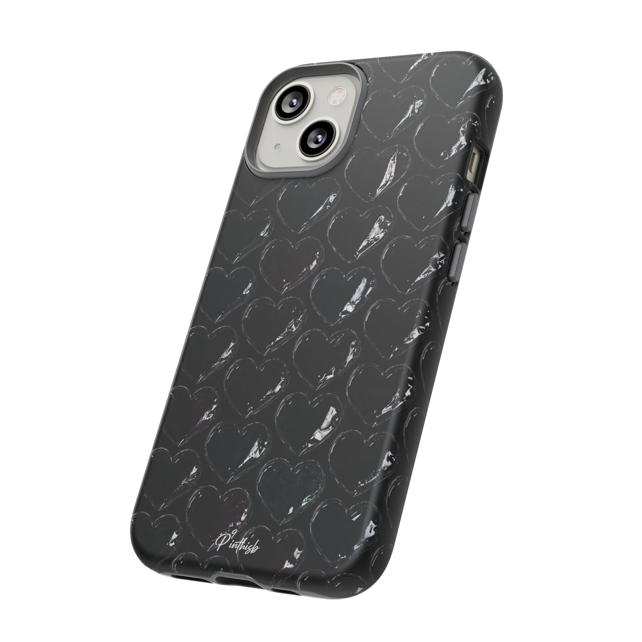Black Pop Hearts Tough Case