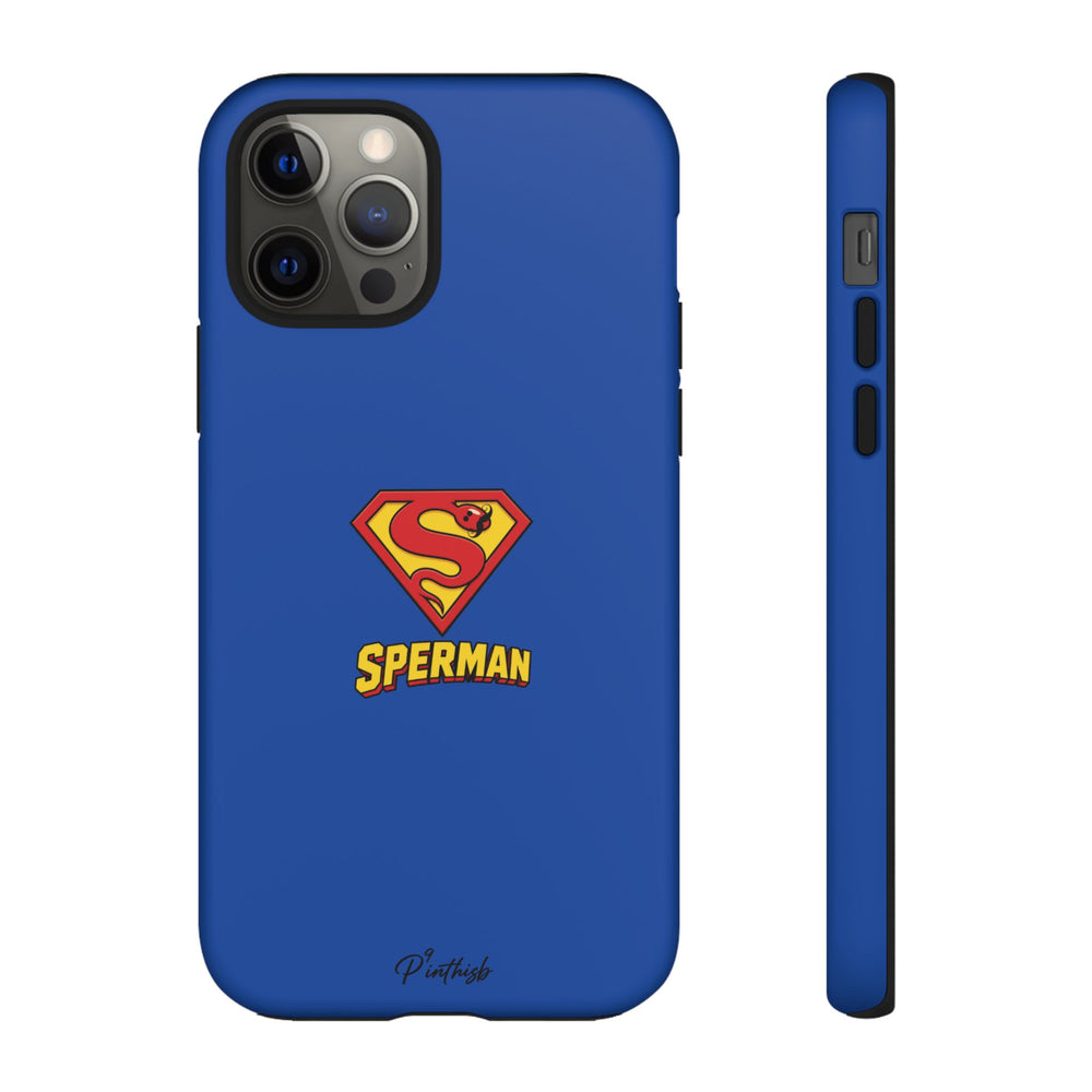 "SPERMAN" Parody Logo Tough Phone Case