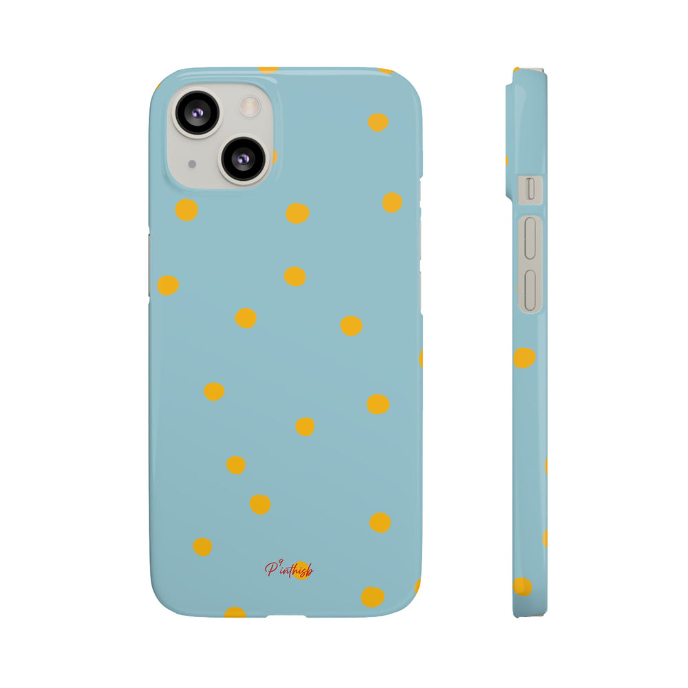 Blue & Yellow Polka Dot Snap Phone Case