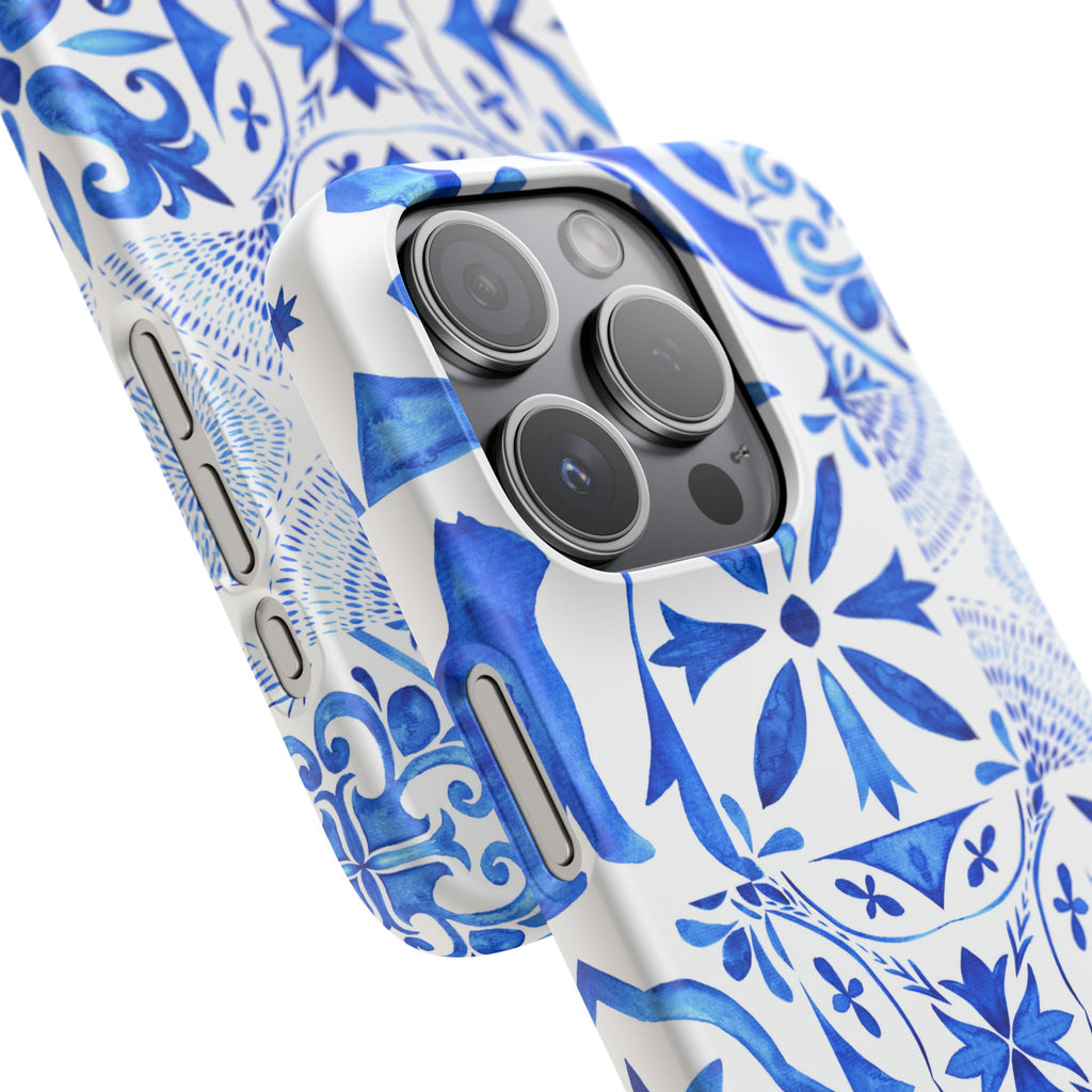 Blue Tile Pattern Snap Phone Case