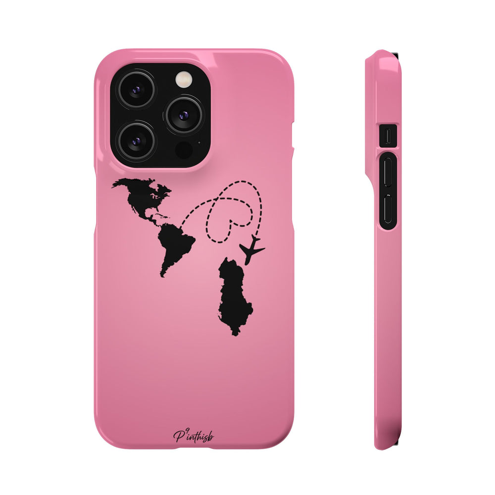 America to Albania Pink Snap Phone Case