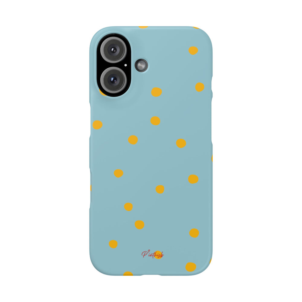 Blue & Yellow Polka Dot Snap Phone Case
