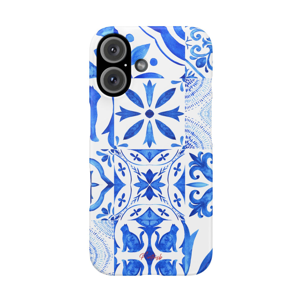 Blue Tile Pattern Snap Phone Case