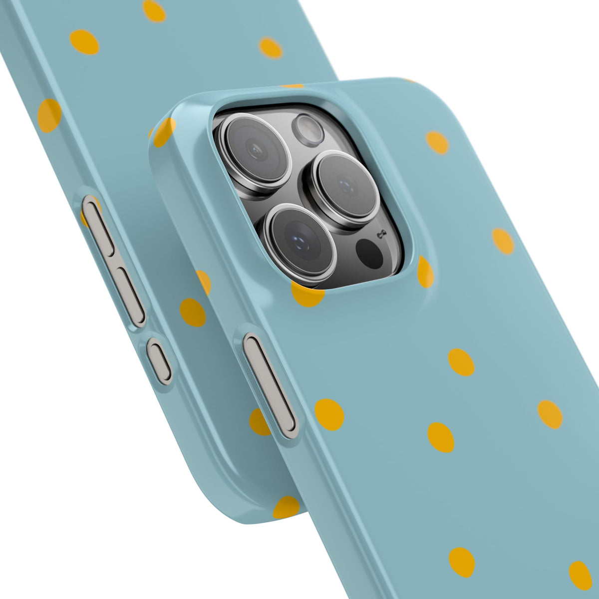 Blue & Yellow Polka Dot Snap Phone Case