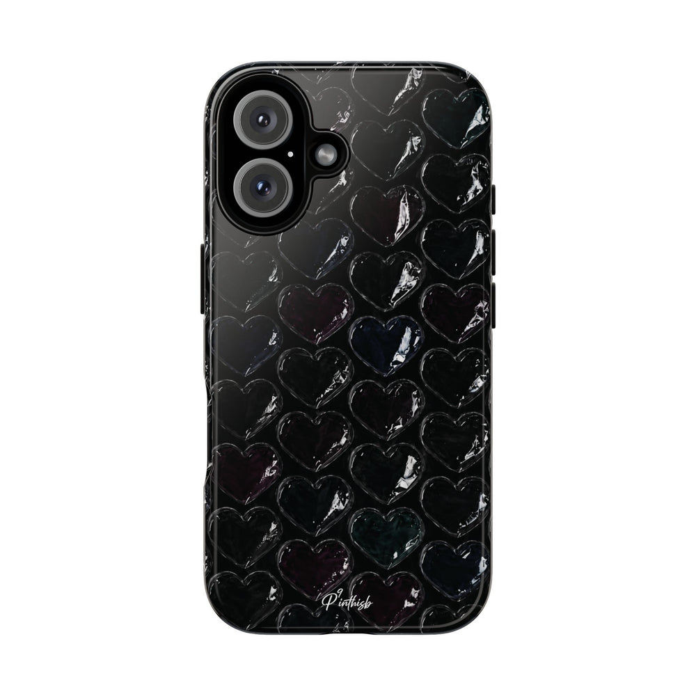 Black Pop Hearts Tough Case