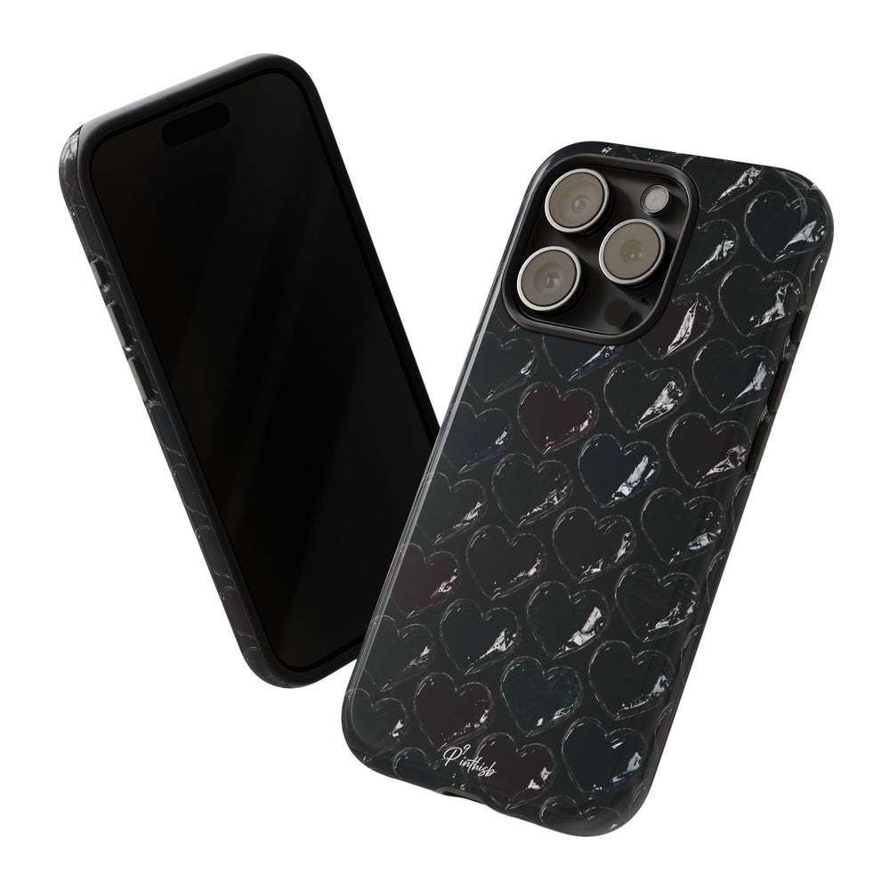 Black Pop Hearts Tough Case