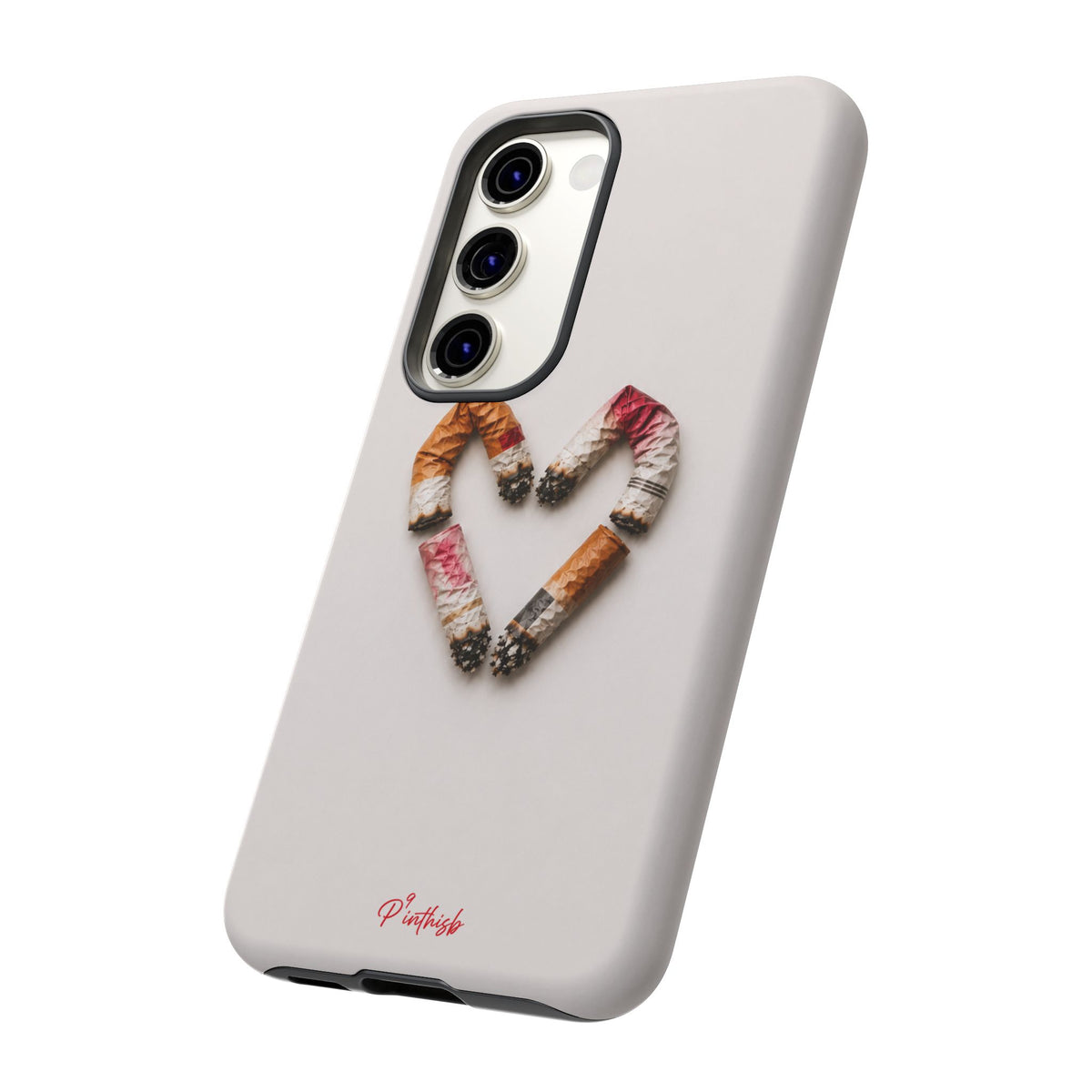 Cigarette Butts Heart Tough Case