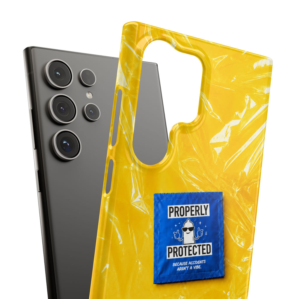 "Properly Protected" Graphic Snap Phone Case