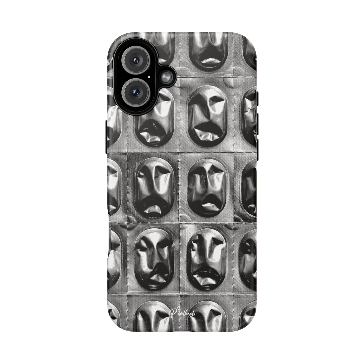 Metallic Mask Grid Tough Case