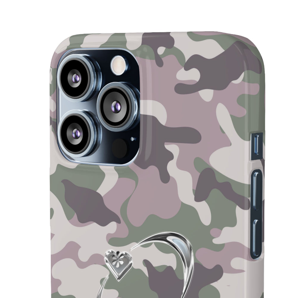 Camouflage Heart Snap Phone Case