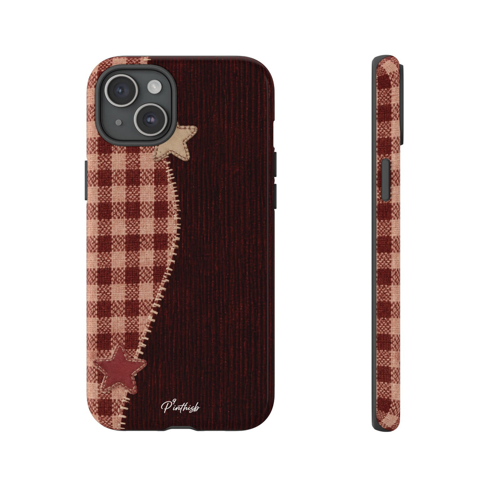 Rustic Plaid Stars Phone Case