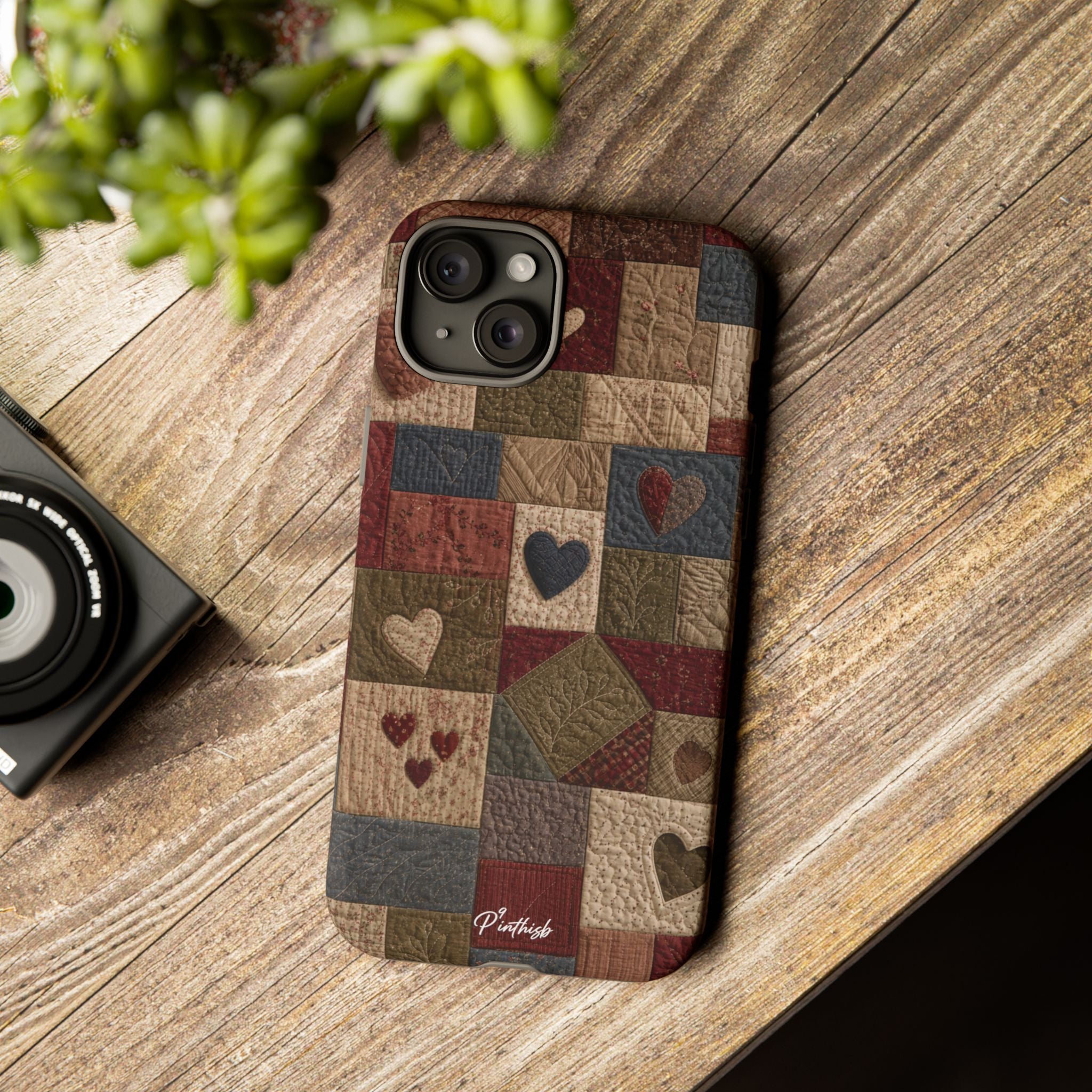 Patchwork Hearts Phone Case