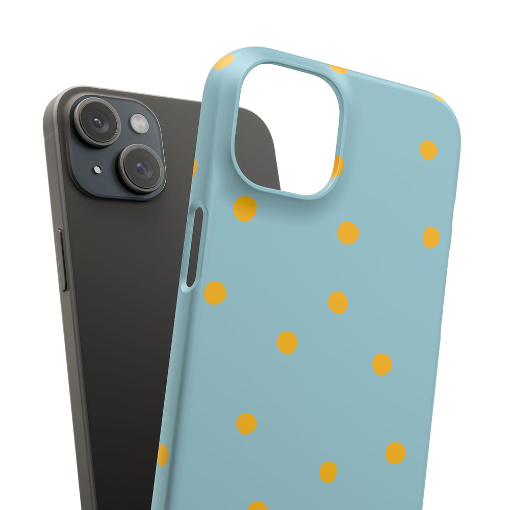 Blue & Yellow Polka Dot Snap Phone Case