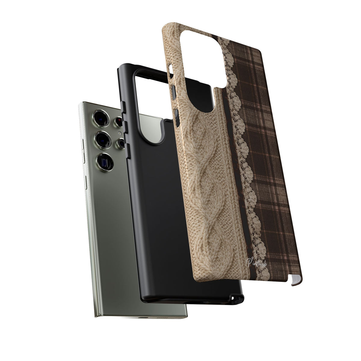Cozy Plaid Knit Tough Phone Case
