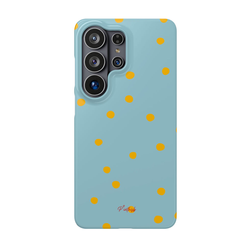 Blue & Yellow Polka Dot Snap Phone Case