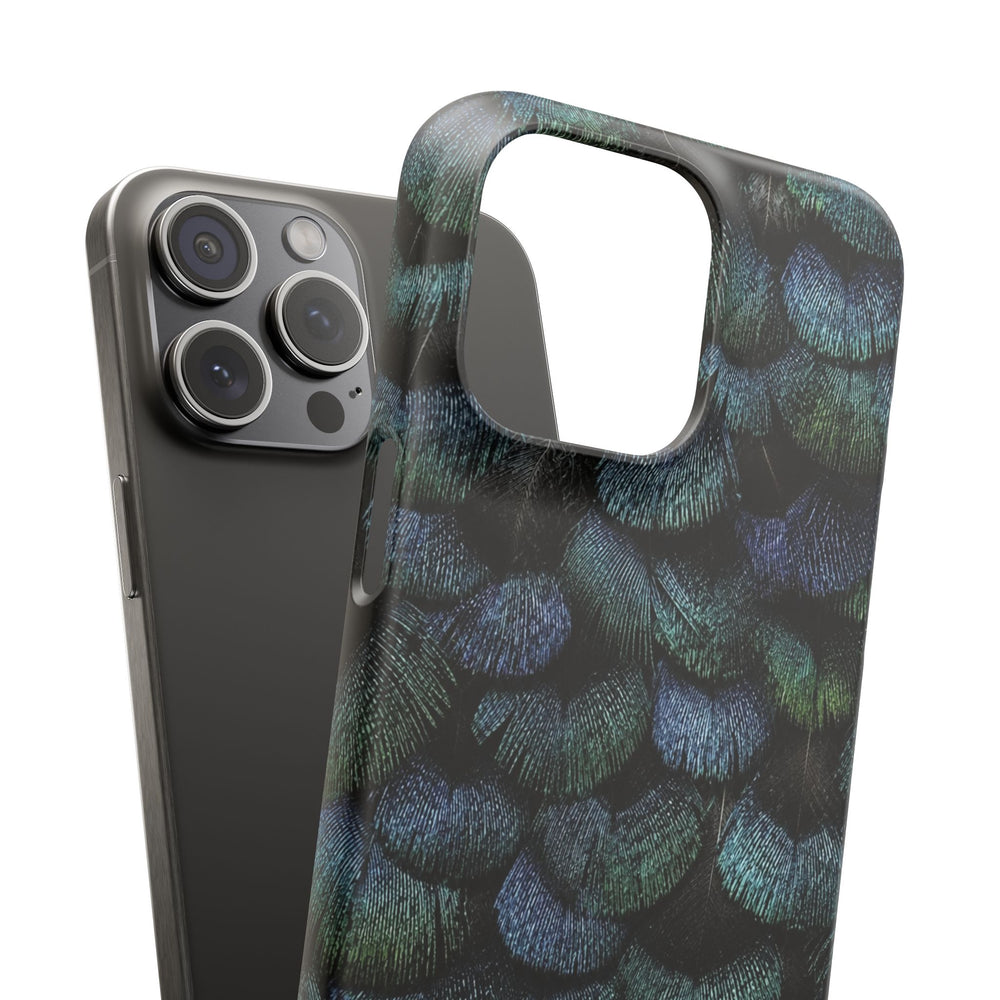 Iridescent Feather Snap Case