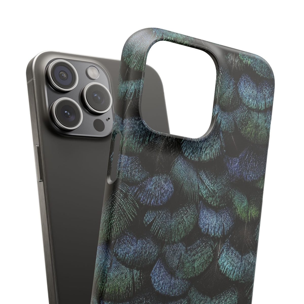 Iridescent Feather Snap Case