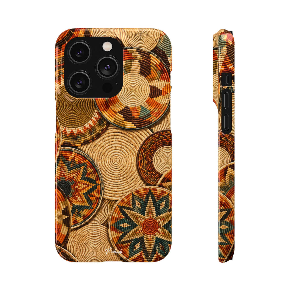 Bohemian Woven Basket Pattern Snap Case