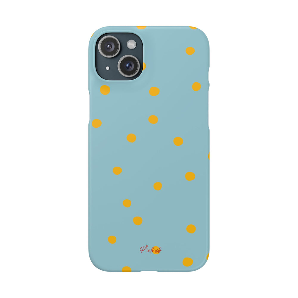 Blue & Yellow Polka Dot Snap Phone Case