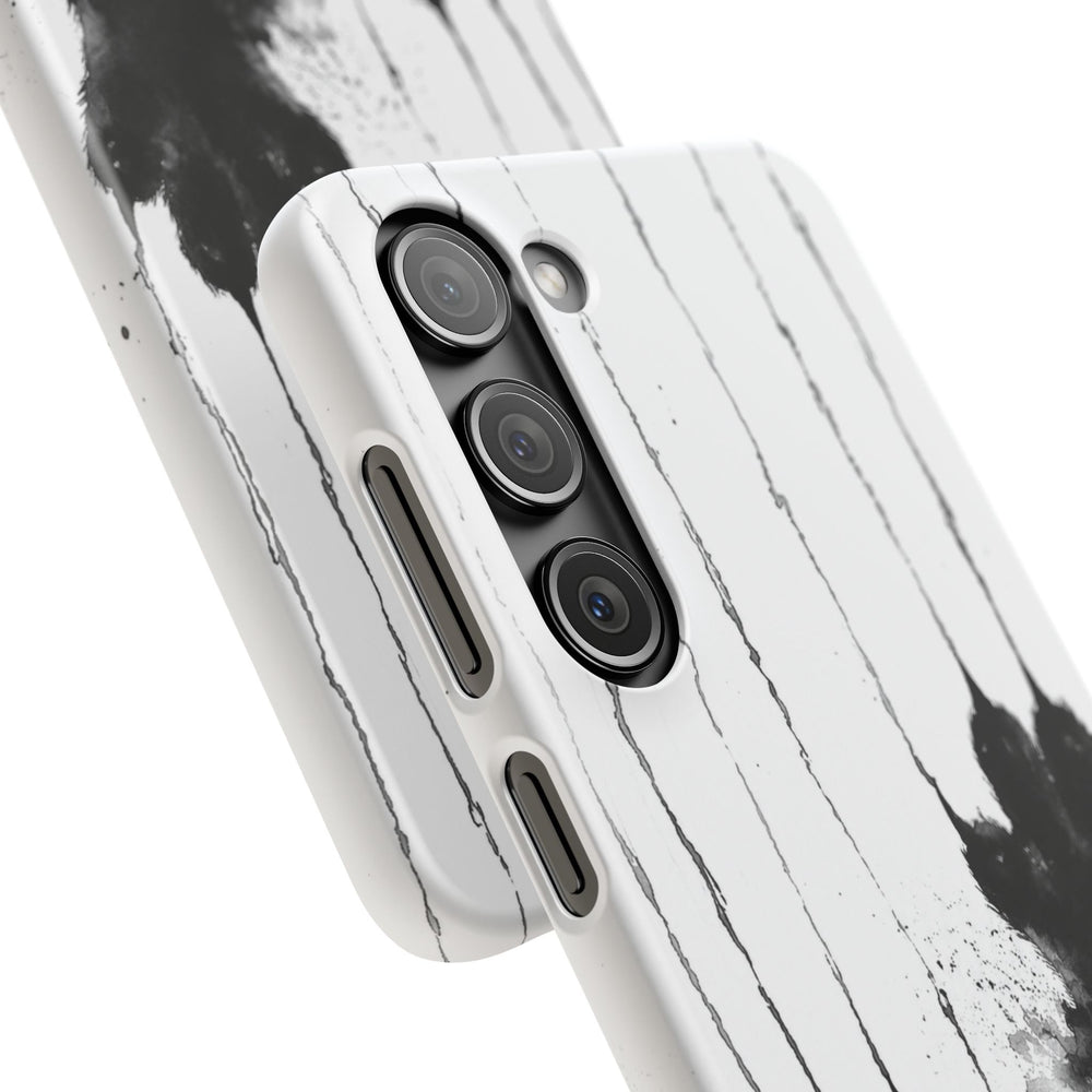 Black Ink Paw Print Snap Case