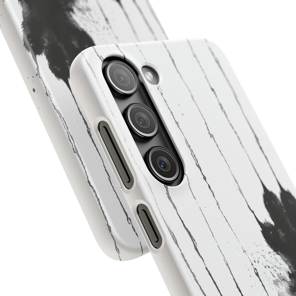 Black Ink Paw Print Snap Case