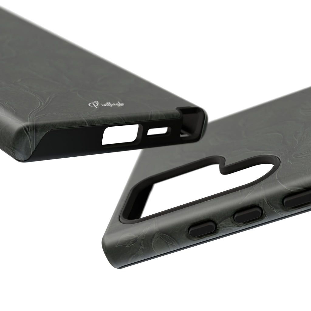 Dark Olive Floral Texture Tough Case