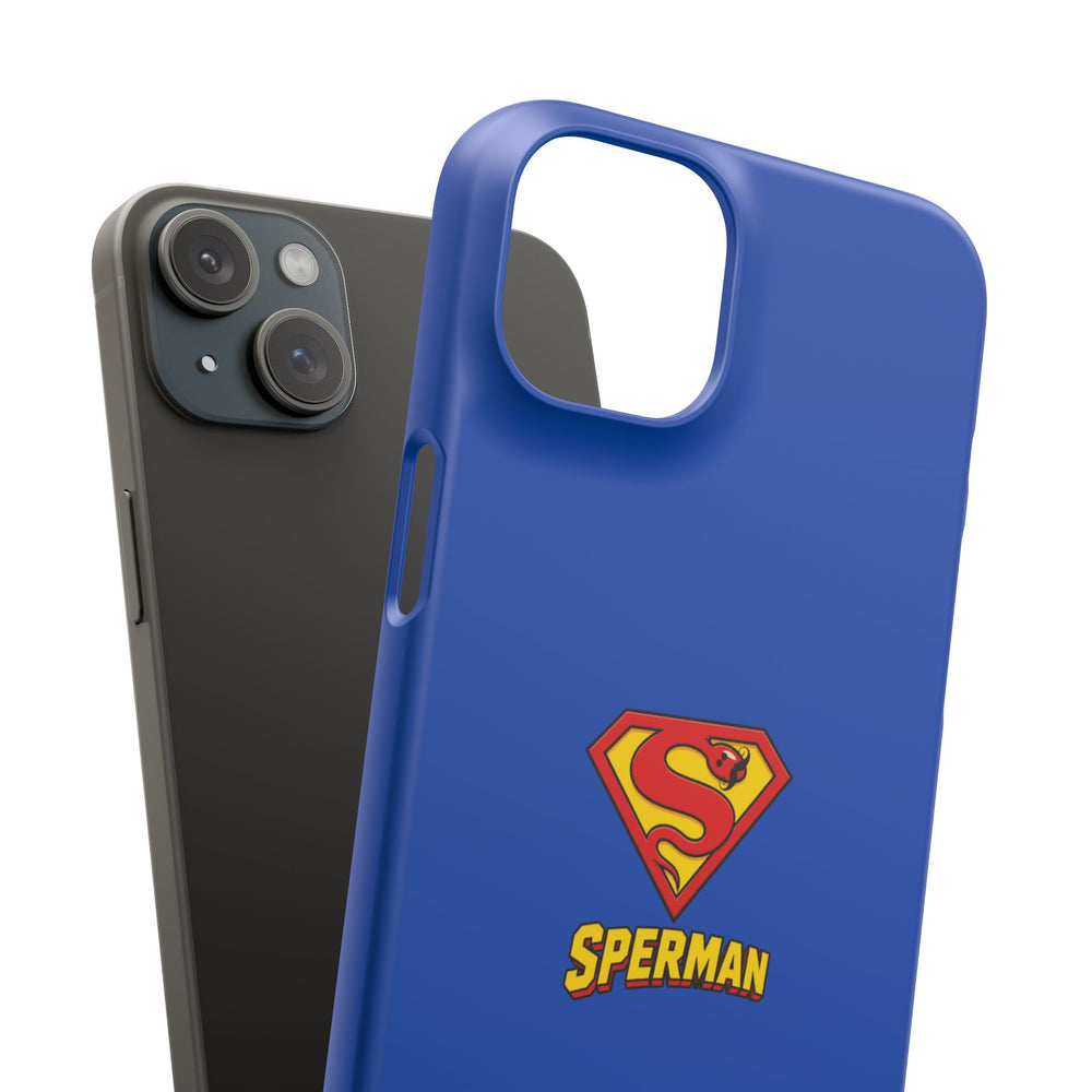 "SPERMAN" Parody Logo Snap Phone Case