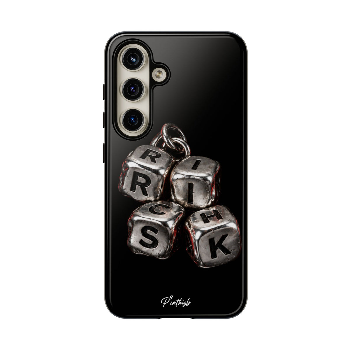Metallic Dice 'RISK' Phone Case