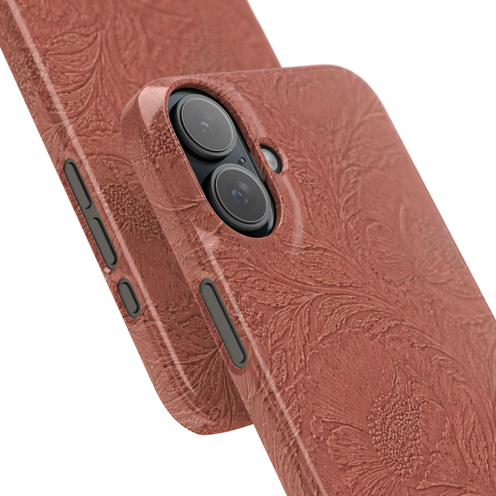 Embossed Floral Snap Case
