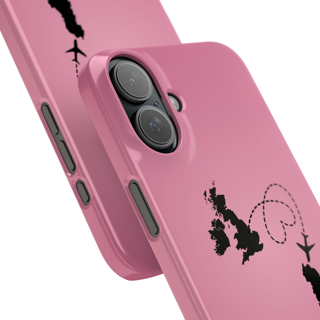 UK to Albania Pink Snap Phone Case