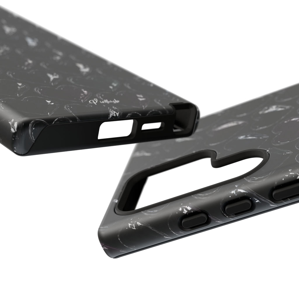Black Pop Hearts Tough Case