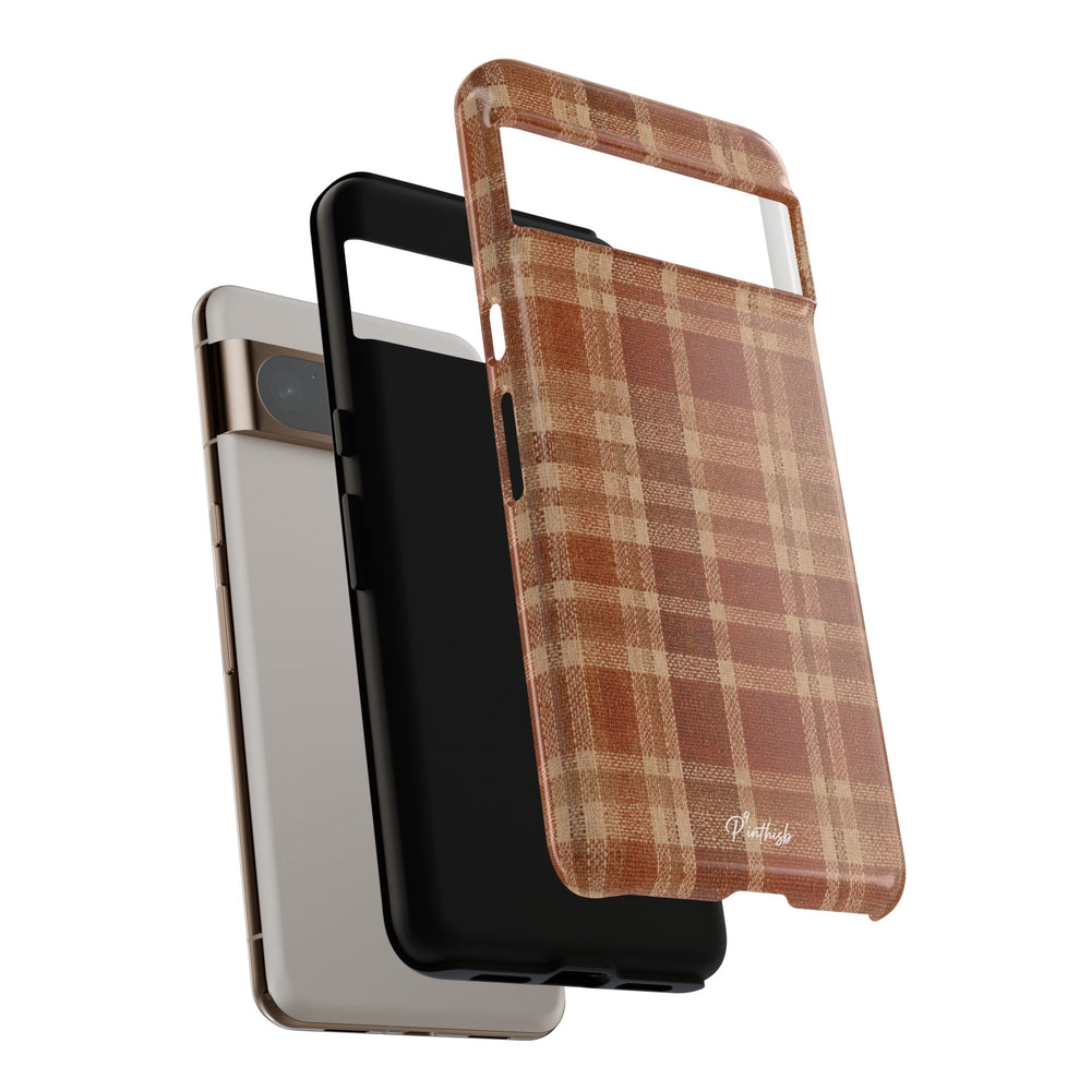 Rustic Brown Cozy Plaid Tough Case