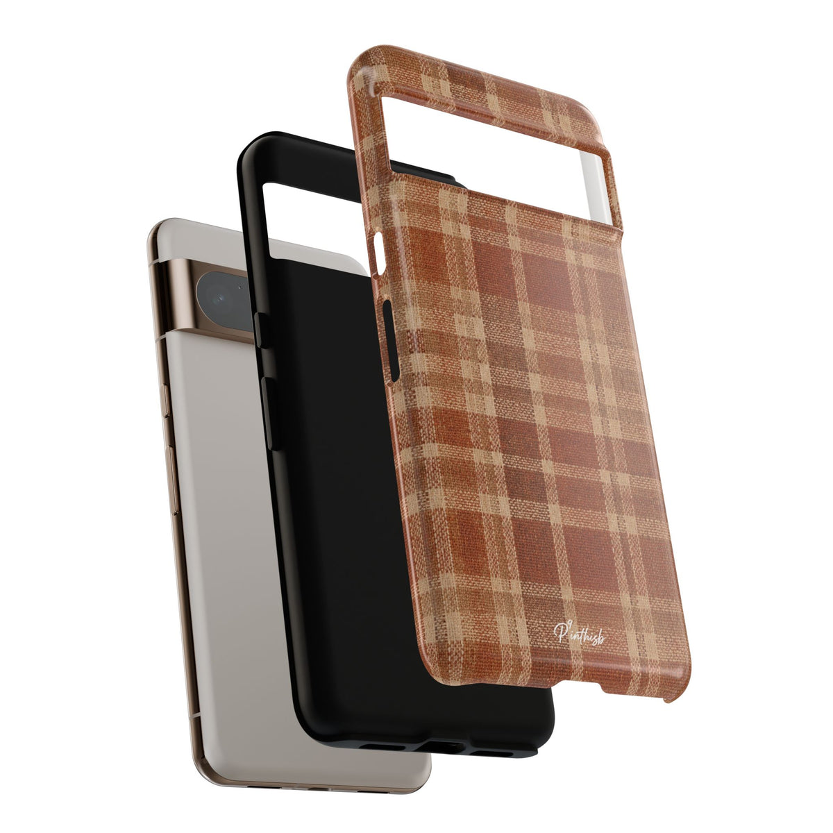 Rustic Brown Cozy Plaid Tough Case