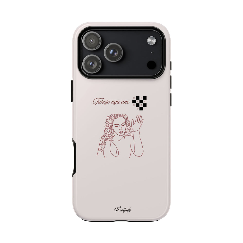 "Takoje nga une q*ja robt" tough phone case