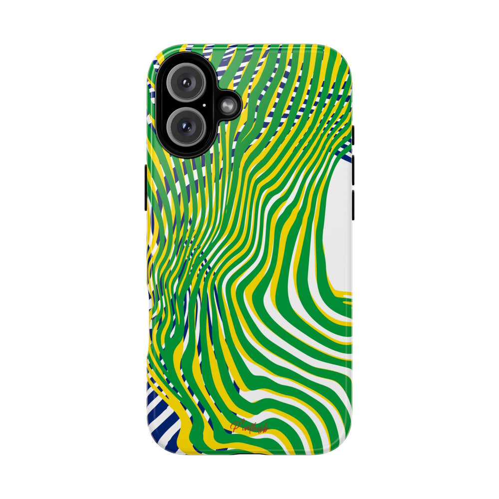 Abstract Green Wave Phone Case