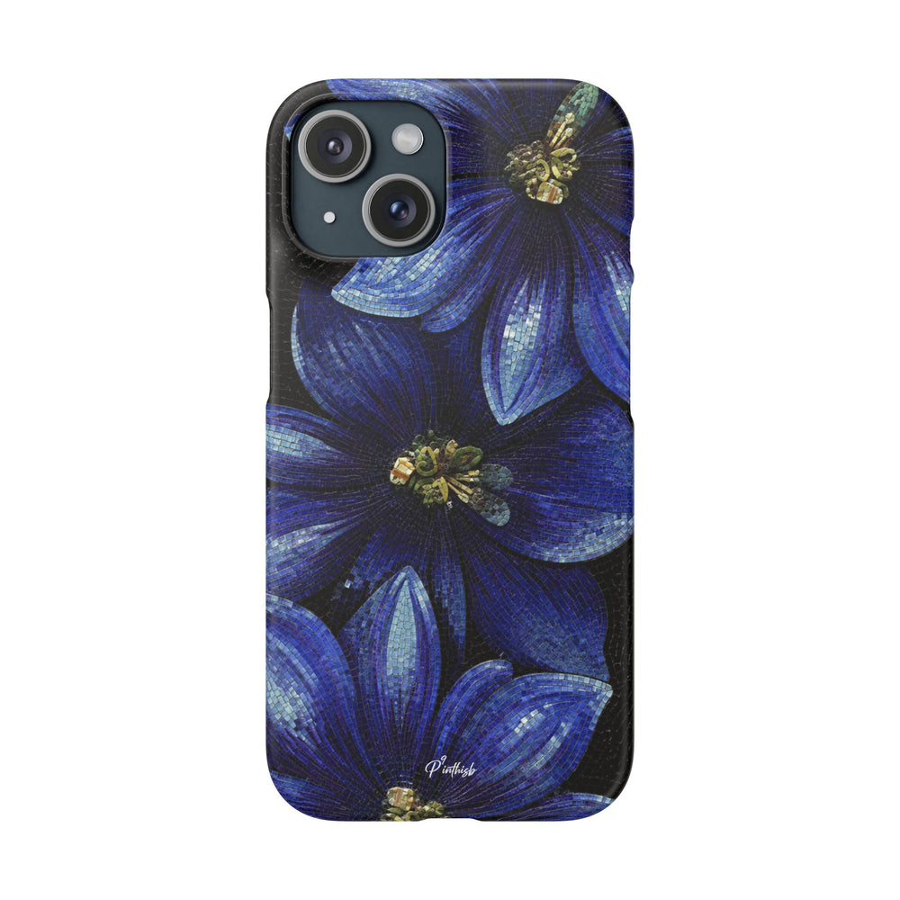 Blue Floral Snap Case
