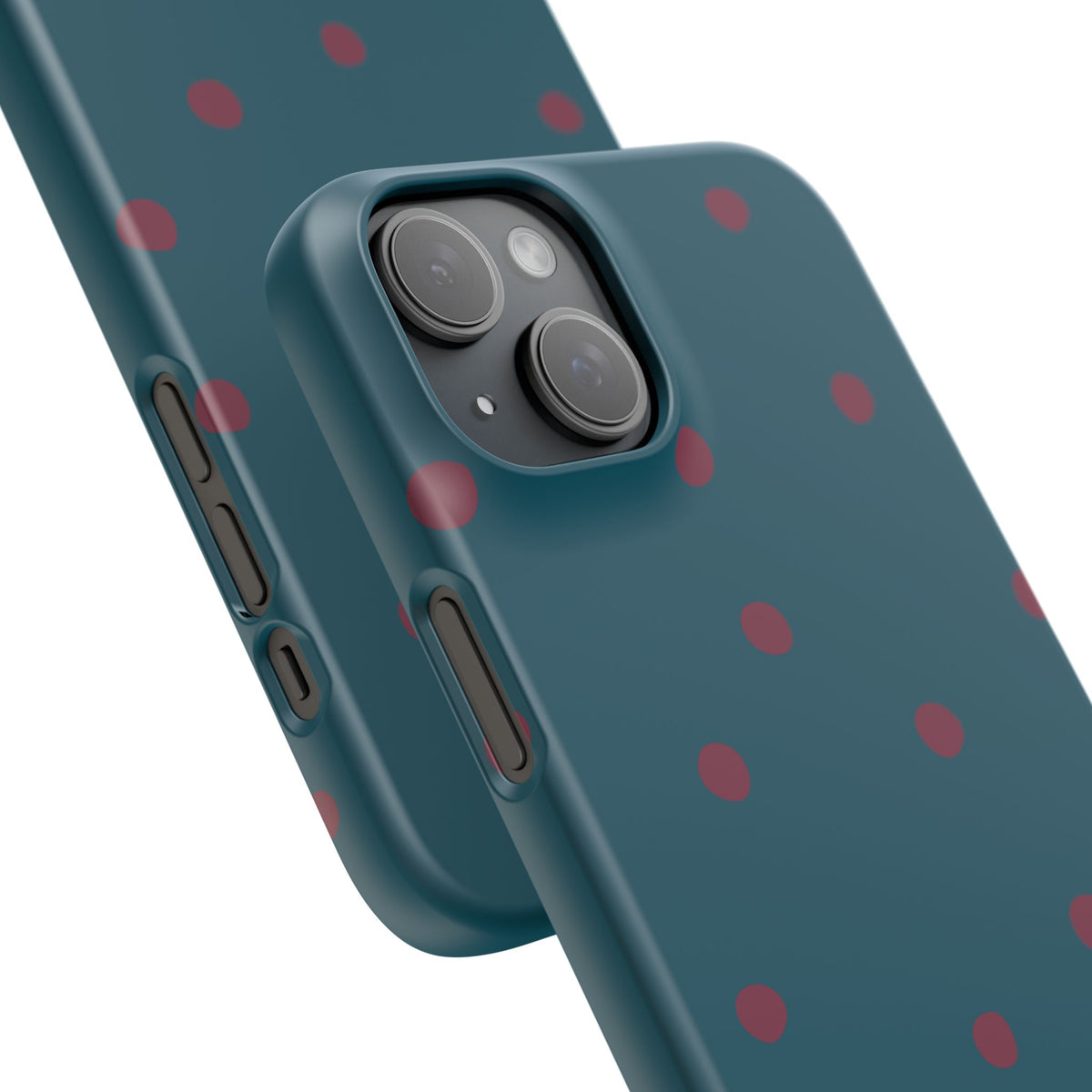 Teal & Burgundy Polka Dot Snap Phone Case