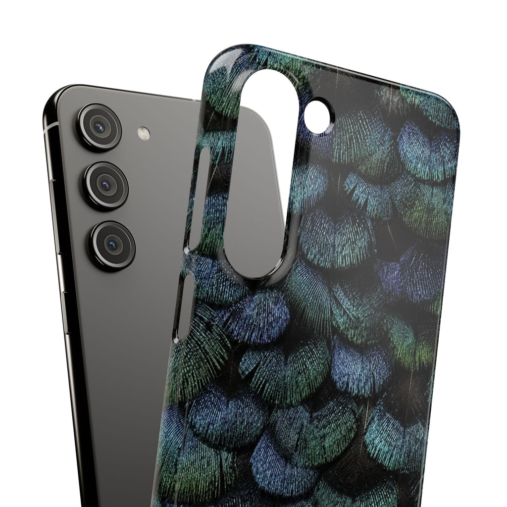 Iridescent Feather Snap Case